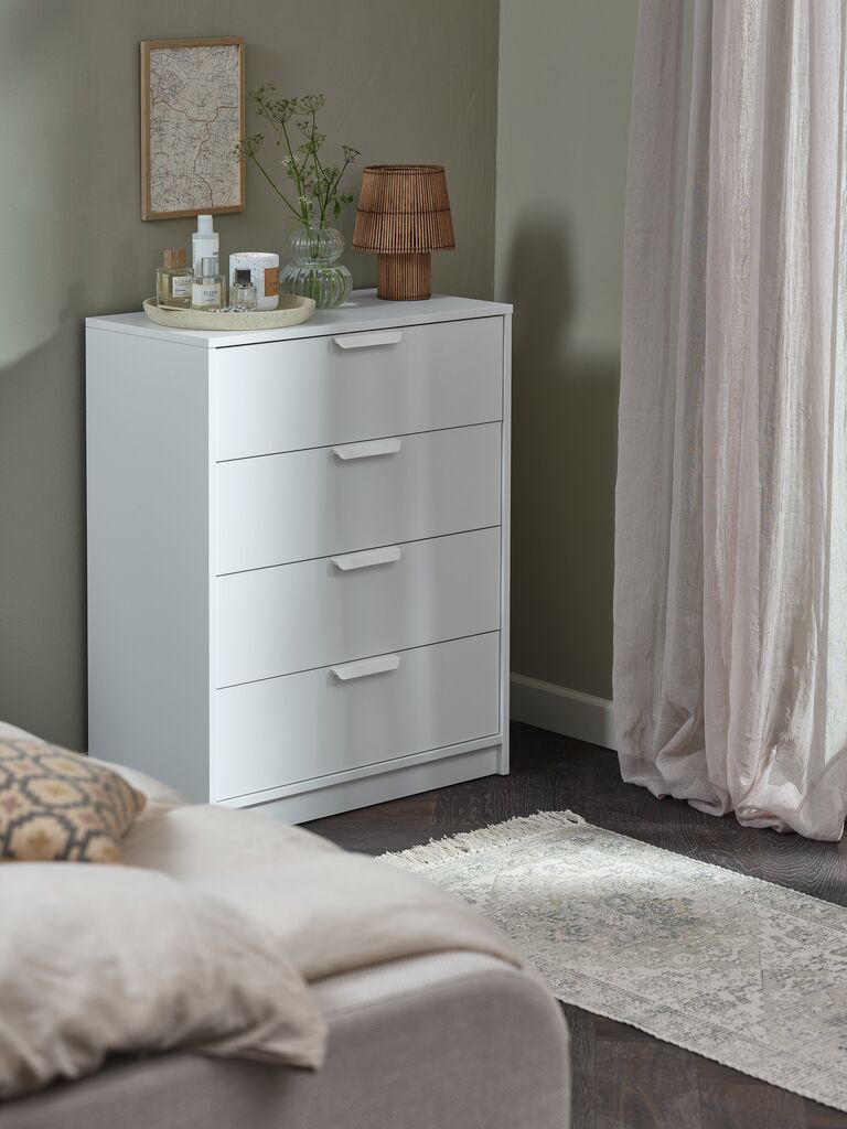 JENSLEV Byrå JENSLEV 4 lådor vit