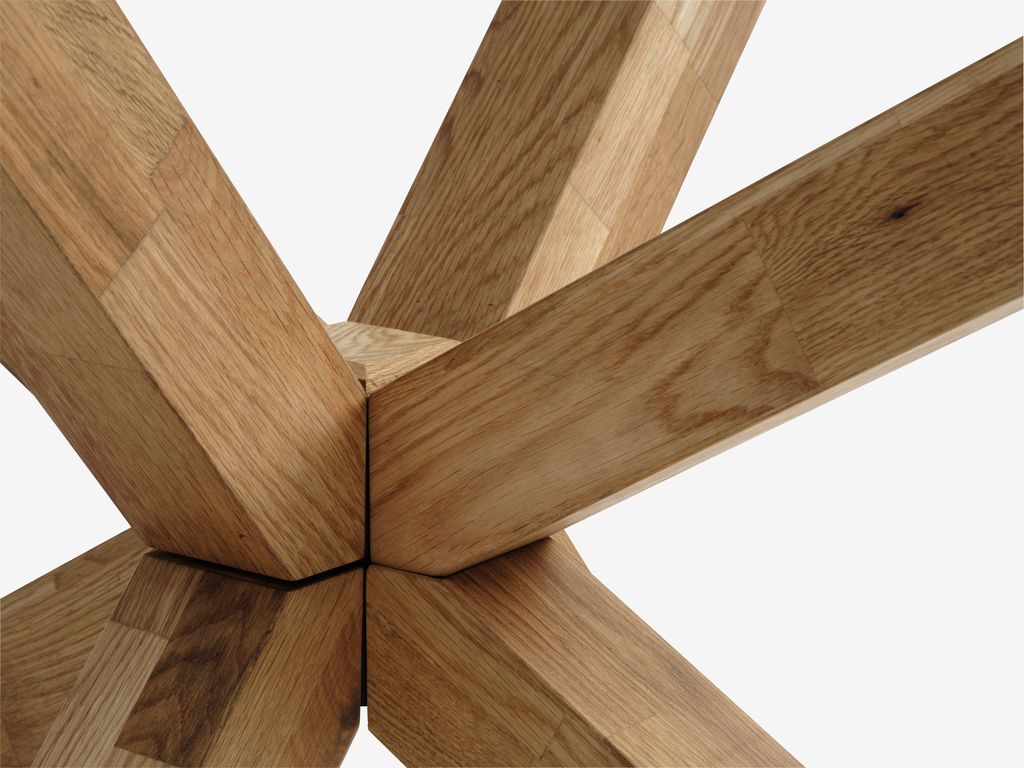 AGERBY Matbord AGERBY 90x190 glas/natur ek