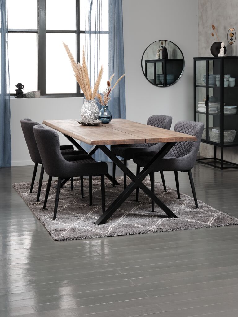 PEBRINGE Matstol PEBRINGE sammet grå/svart