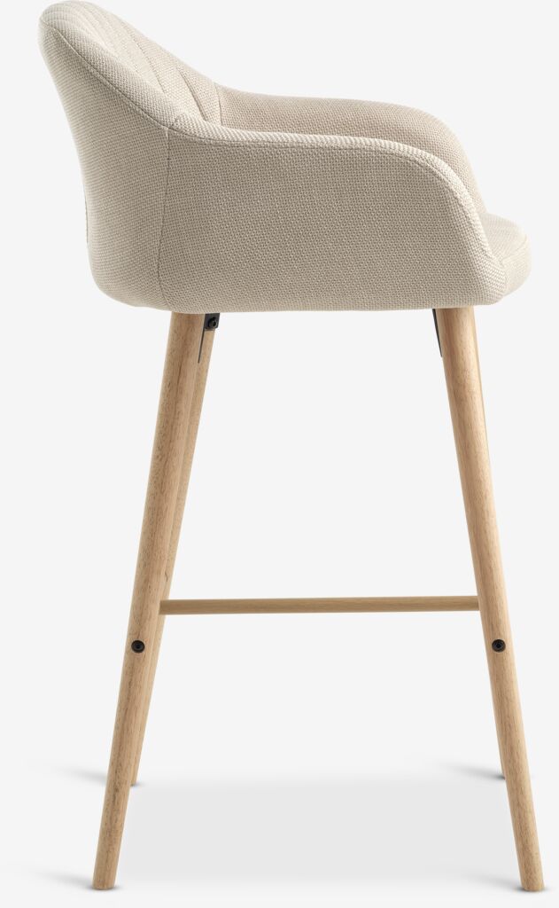 ADSLEV Barstol ADSLEV beige tyg/natur ekfärgad
