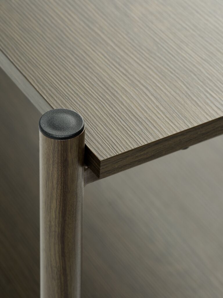 LINDVED Hyllenhet LINDVED 4 hyllor mörk ekfärgad