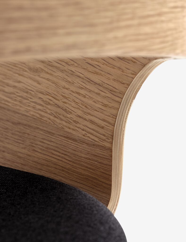 HVIDOVRE Matstol HVIDOVRE natur ek/svart tyg