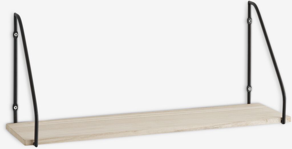 HEJLSMINDE Vägghylla HEJLSMINDE 1 hylla svart/natur