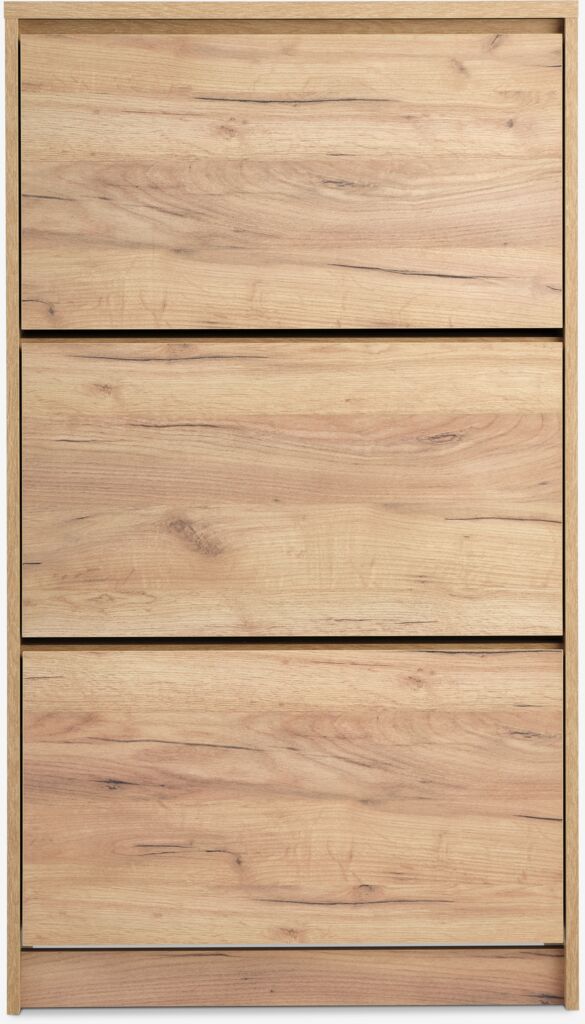 LIMFJORDEN Skoskåp LIMFJORDEN 3 fack natur vildekfärgat