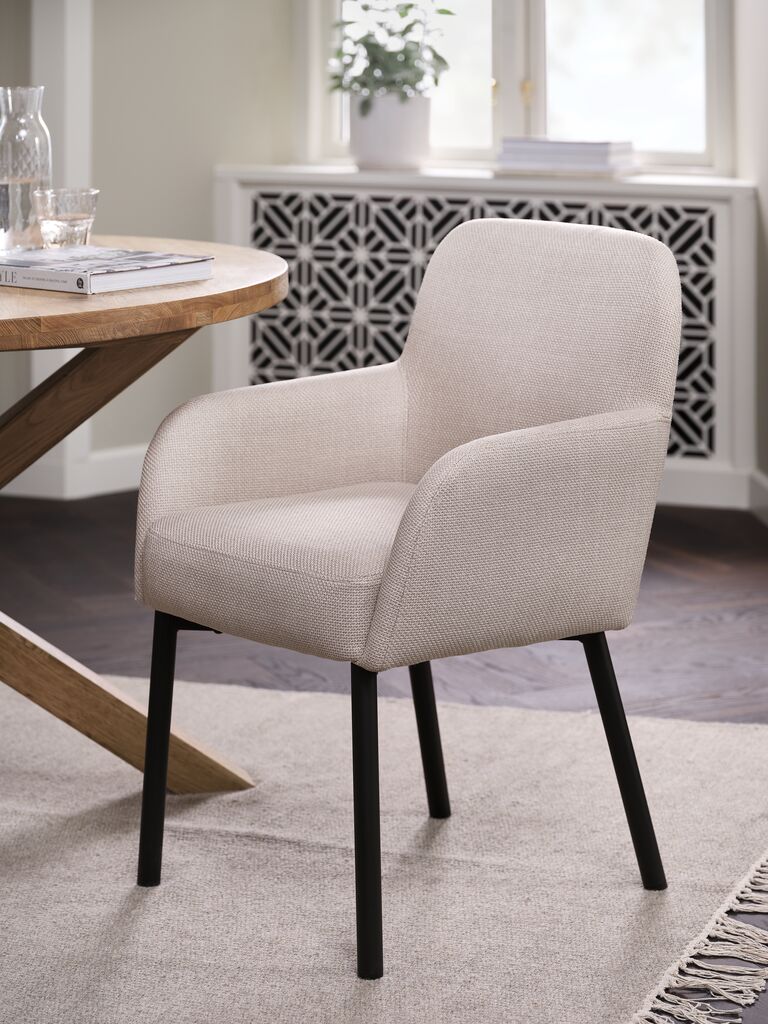 SOTTRUP Matstol SOTTRUP beige tyg/svart