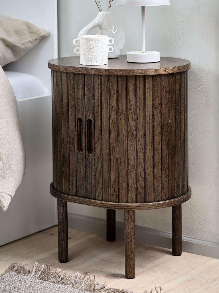 LYNGVIG Sängbord LYNGVIG 2 jalusidörrar mörk ek