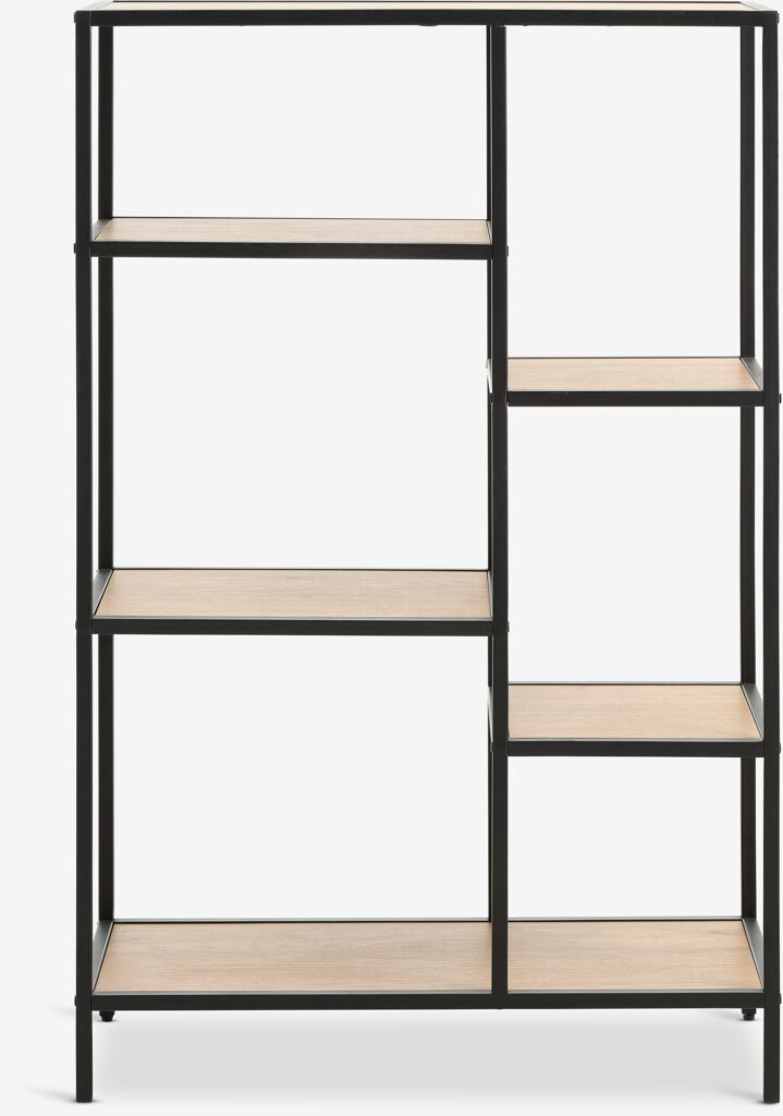 TRAPPEDAL Hyllenhet TRAPPEDAL 5 hyllor varm ekfärgad/svart