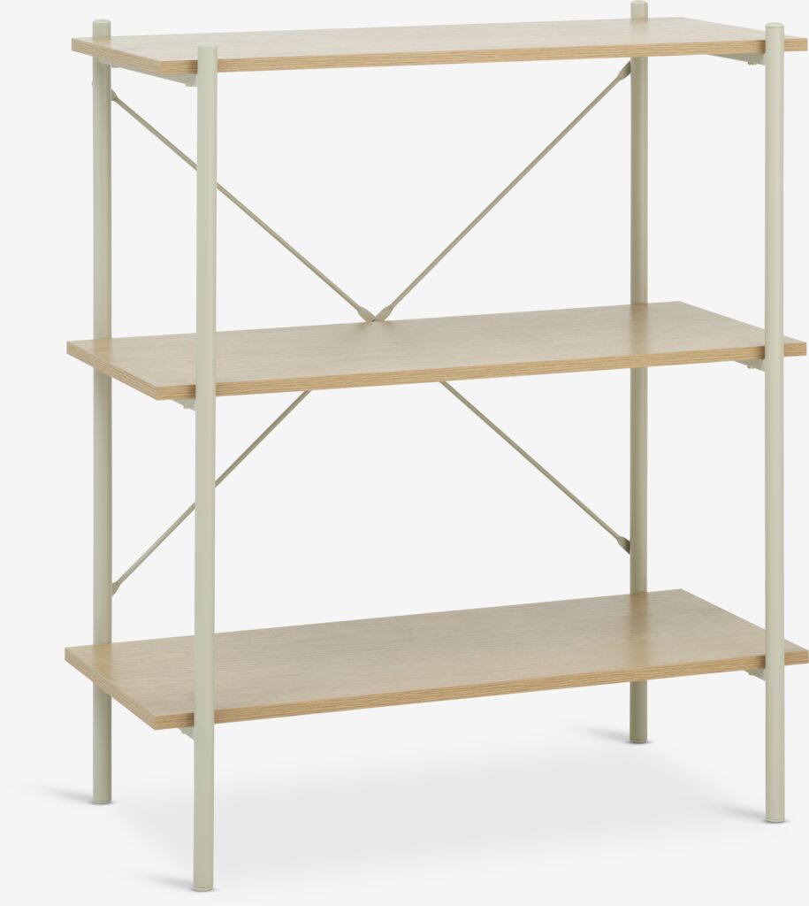 VANDBORG Hyllenhet VANDBORG 3 hyllor natur ekfärgad/beige