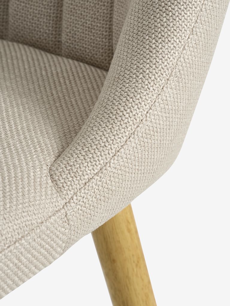 ADSLEV Matstol ADSLEV u/armstöd beige/natur ek