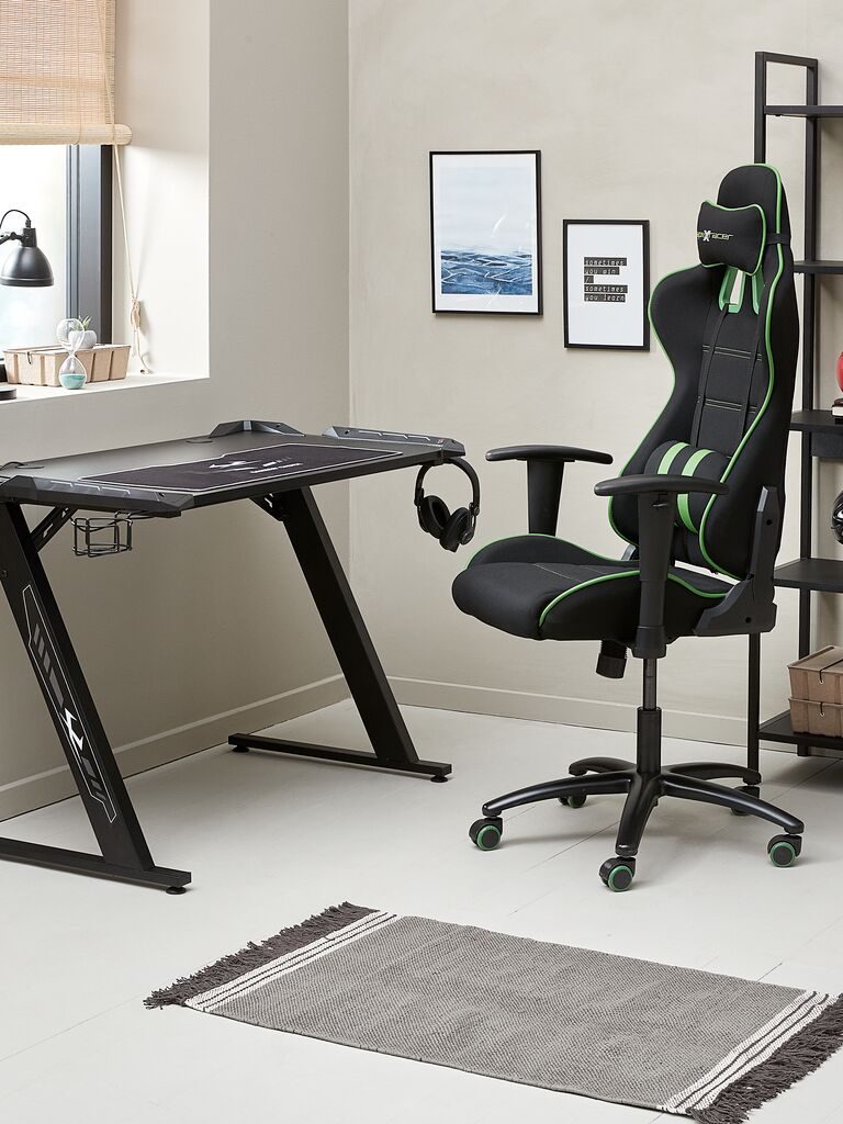 LAMBJERG Gamingstol LAMBJERG svart mesh/grön