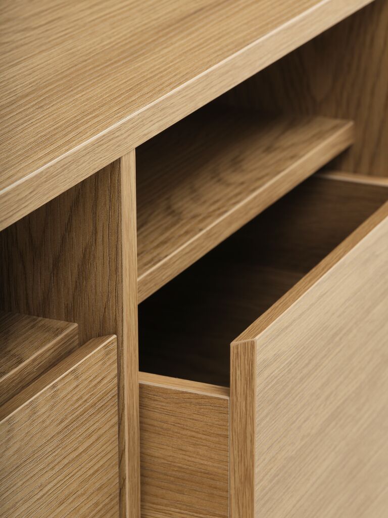 RAVSTED Hallmöbel RAVSTED m/spegel 2 lådor varm ekfärgad