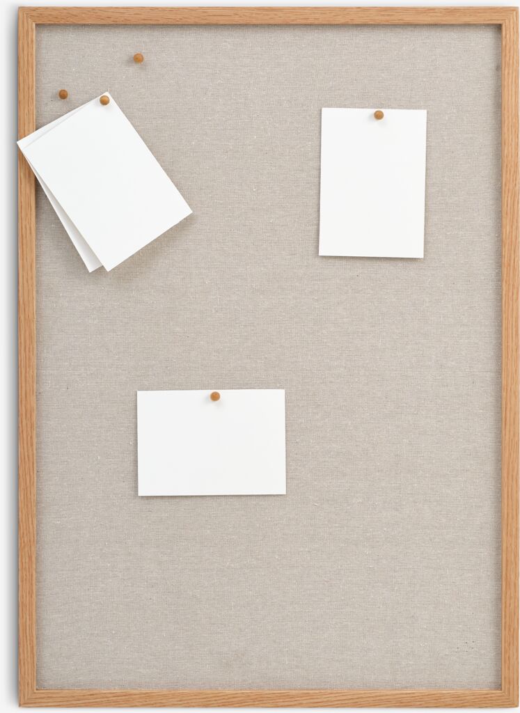 MOSEBY Anslagstavla MOSEBY 50x70 m/5st nålar beige/natur ek