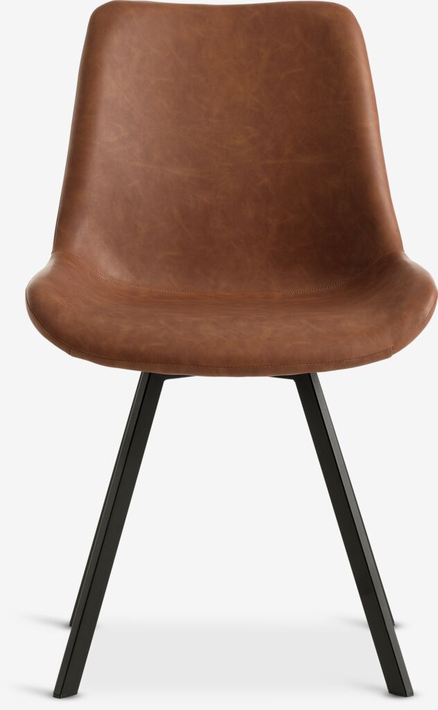 HYGUM Matstol HYGUM vridplatta konjak konstläder/svart