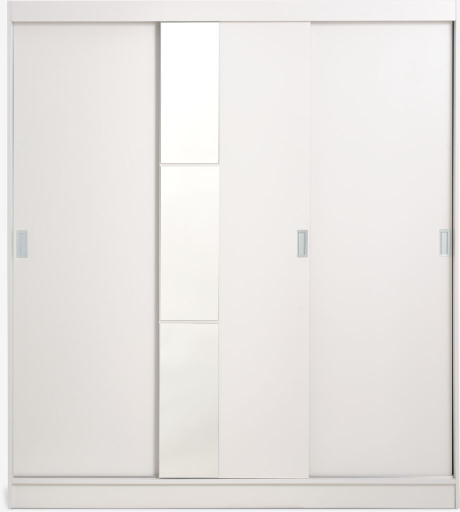 ODDER Garderob ODDER 179x201 3 skjutdörrar m/spegel vit