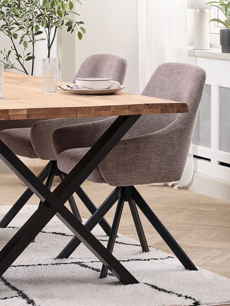 ROSTRUP Matstol ROSTRUP vrid sand tyg/svart