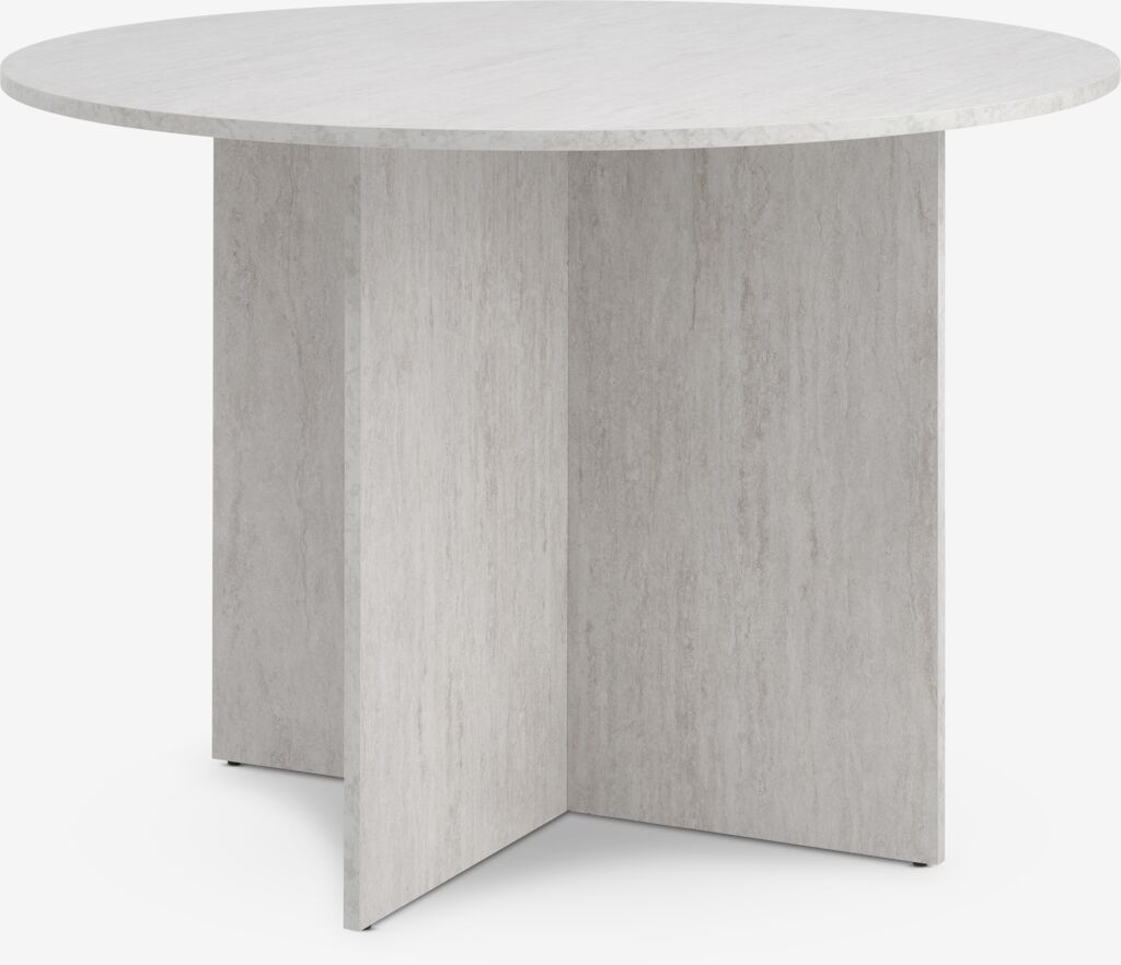 KRONDAL Matbord KRONDAL Ø110 travertinfärgat