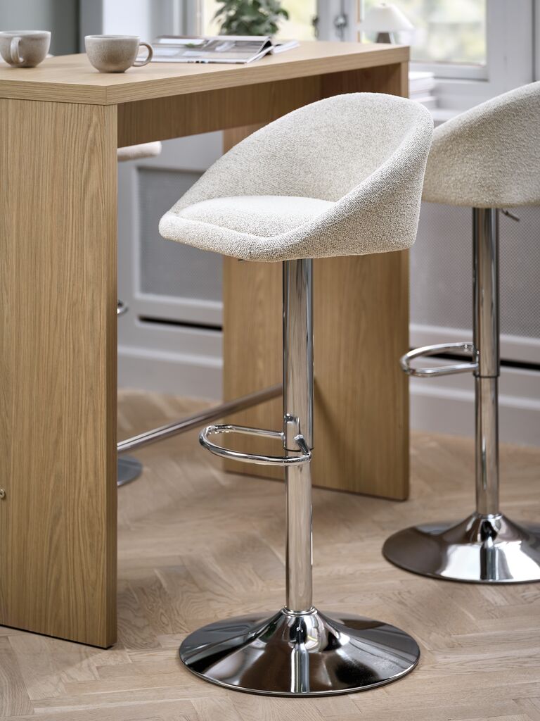 TAULOV Barstol TAULOV beige tyg/om