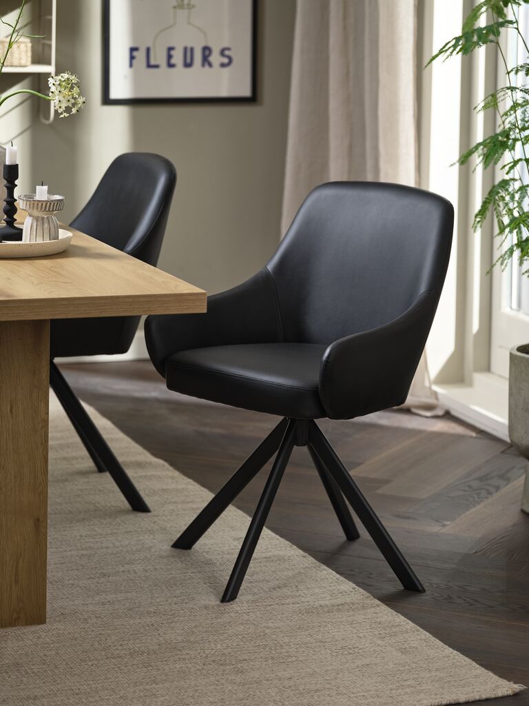 ROSTRUP Matstol ROSTRUP vrid svart