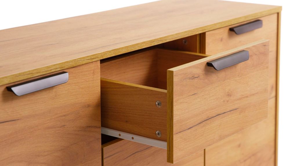 JENSLEV Skänk JENSLEV 2 dörrar 4 lådor ek