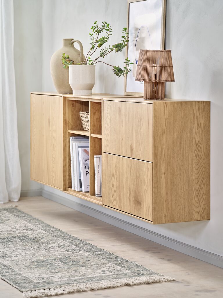 GEDSER Hyllmodul GEDSER byrå 2 lådor varm ekfärgad