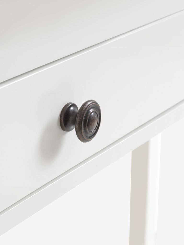 NORDBY Avlastningsbord NORDBY 40x110 2 lådor 1 hylla vit