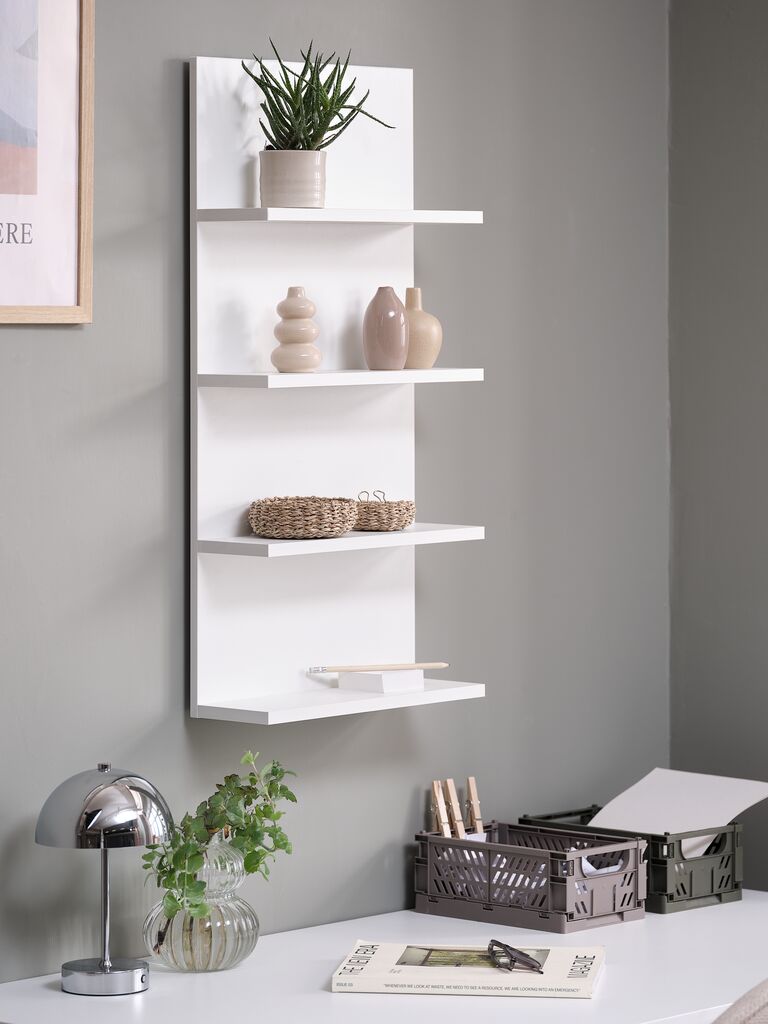 KARSTOFT Vägghylla KARSTOFT 4 hyllor vit