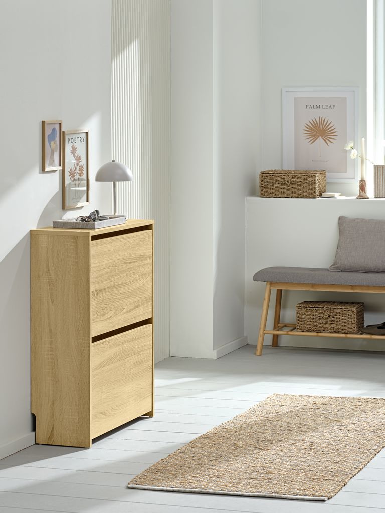 BAKHUSE Skoskåp BAKHUSE 2 fack varm ekfärgat