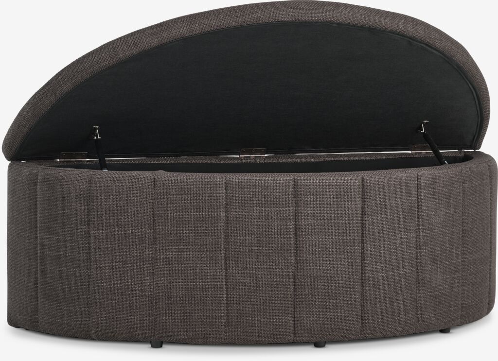 KAPPEL Bänk KAPPEL m/förvaring mörkbrunt tyg