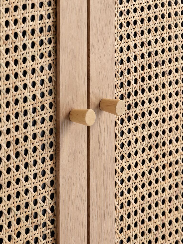 HALMSTAD Skåp HALMSTAD 2 dörrar varm ekfärgat