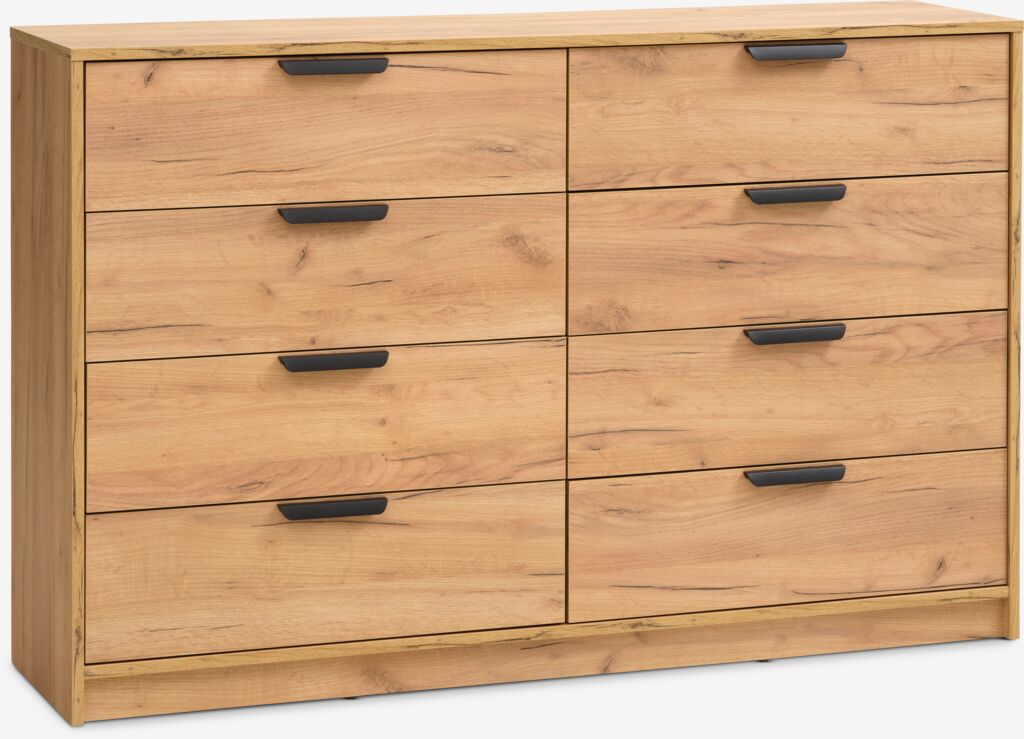 JENSLEV Byrå JENSLEV 4+4 lådor natur vildekfärgad