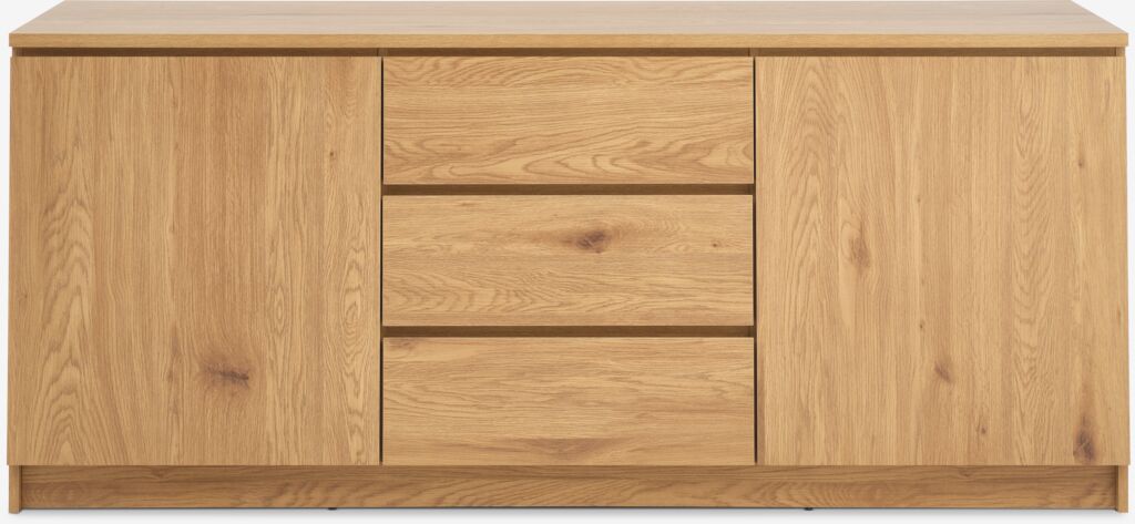 LIMFJORDEN Skänk LIMFJORDEN 2 dörrar 3 lådor varm ekfärgad