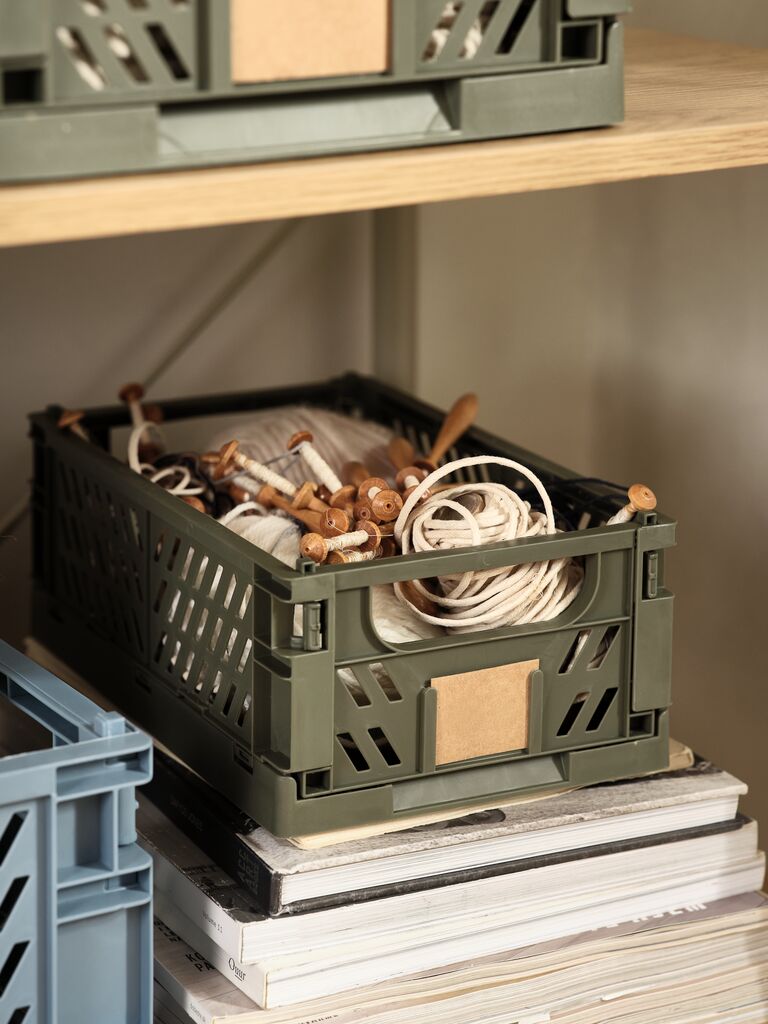 MILAS Korg MILAS B16xL25xH10 hopfällbar olivgrön