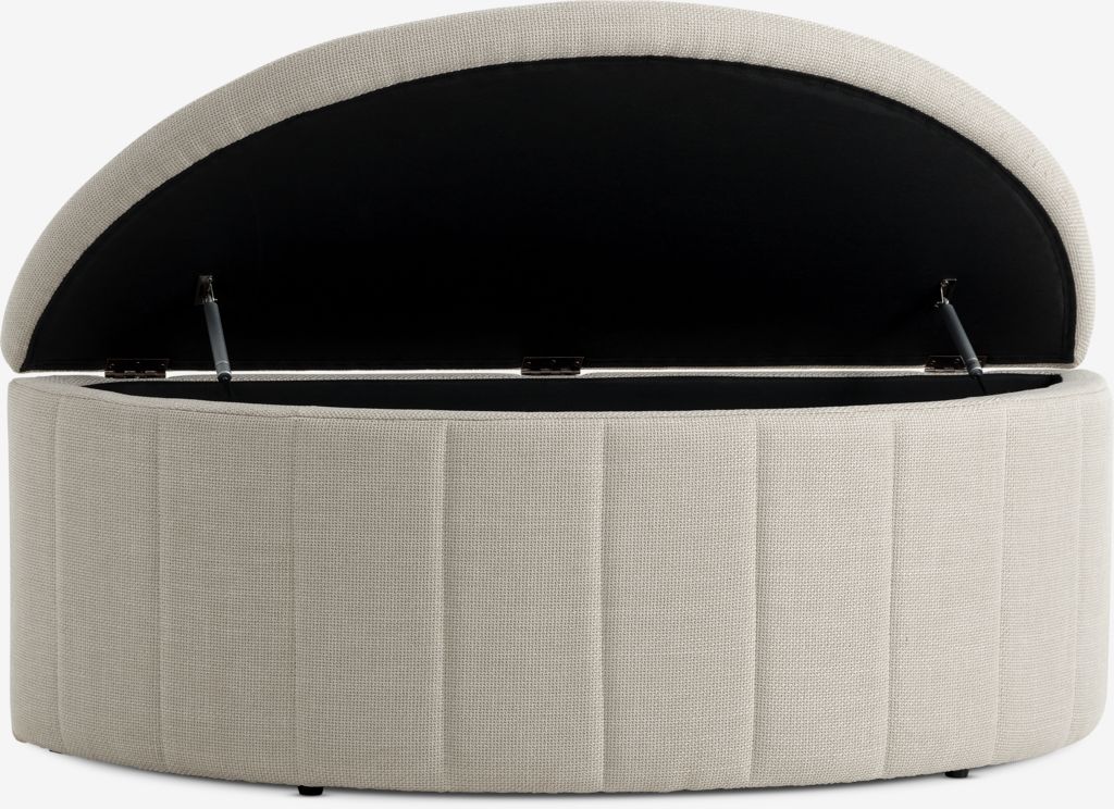 KAPPEL Bänk KAPPEL m/förvaring ljus sand tyg