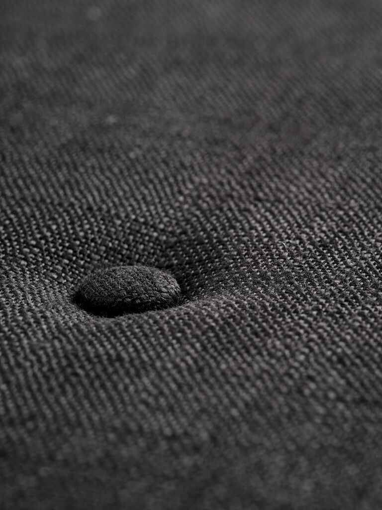 VANDSTED Bänk VANDSTED m/hylla svart tyg/svart