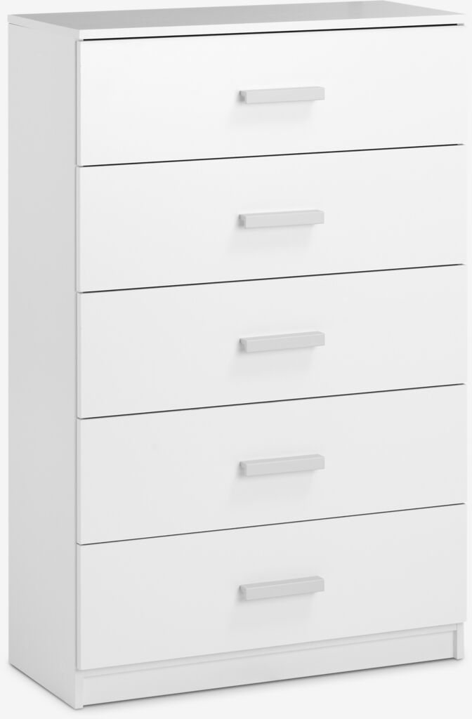 TAPDRUP Byrå TAPDRUP 5 lådor bred vit