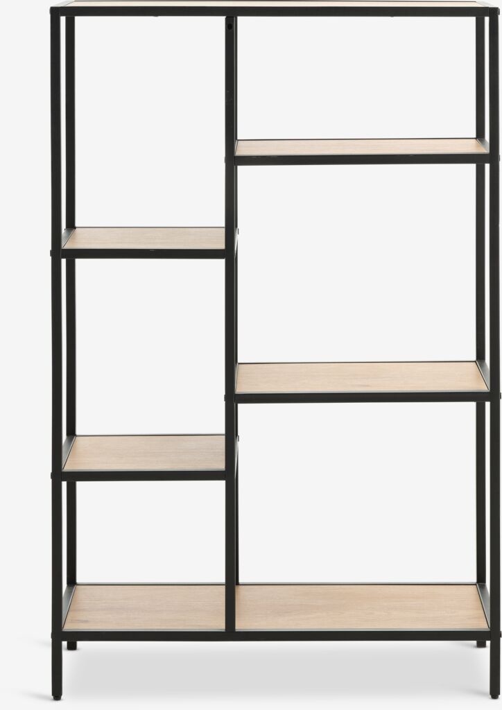 TRAPPEDAL Hyllenhet TRAPPEDAL 5 hyllor varm ekfärgad/svart