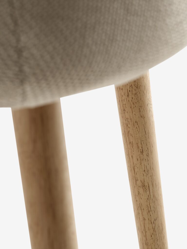 ADSLEV Barstol ADSLEV beige tyg/natur ekfärgad