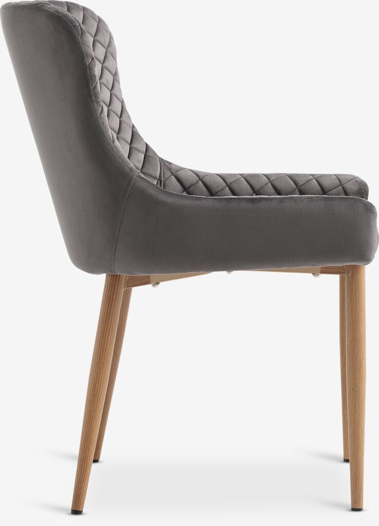 PEBRINGE Matstol PEBRINGE sammet grå/natur ek