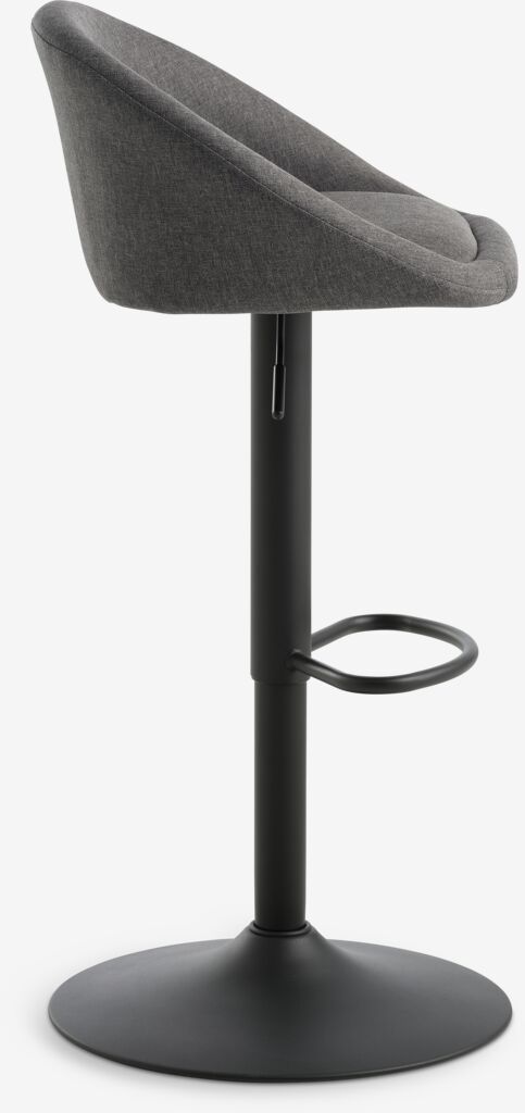 TAULOV Barstol TAULOV grått tyg/svart