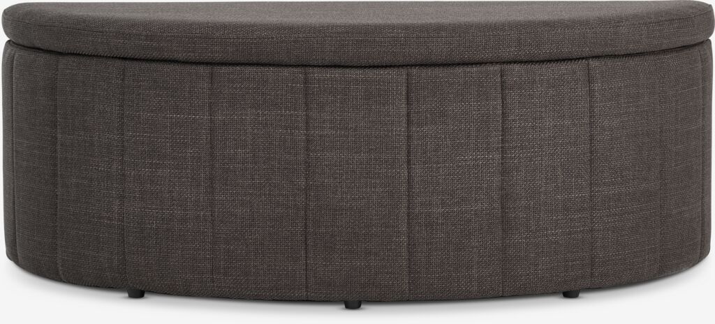 KAPPEL Bänk KAPPEL m/förvaring mörkbrunt tyg