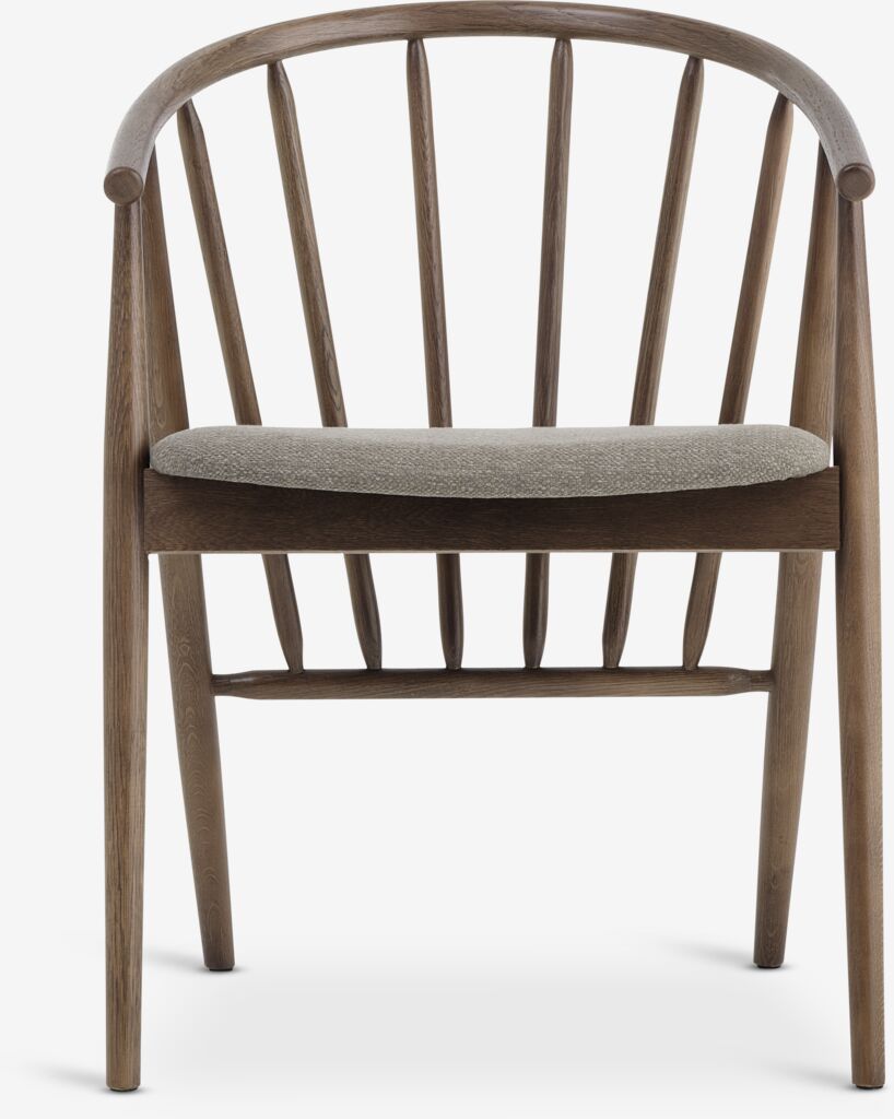 LYKSBORG Matstol LYKSBORG mörk ek/mörk sand tyg