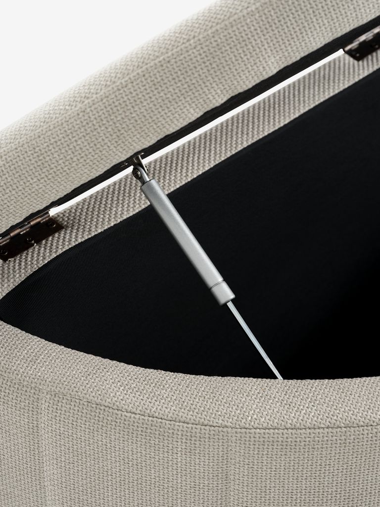 KAPPEL Bänk KAPPEL m/förvaring ljus sand tyg