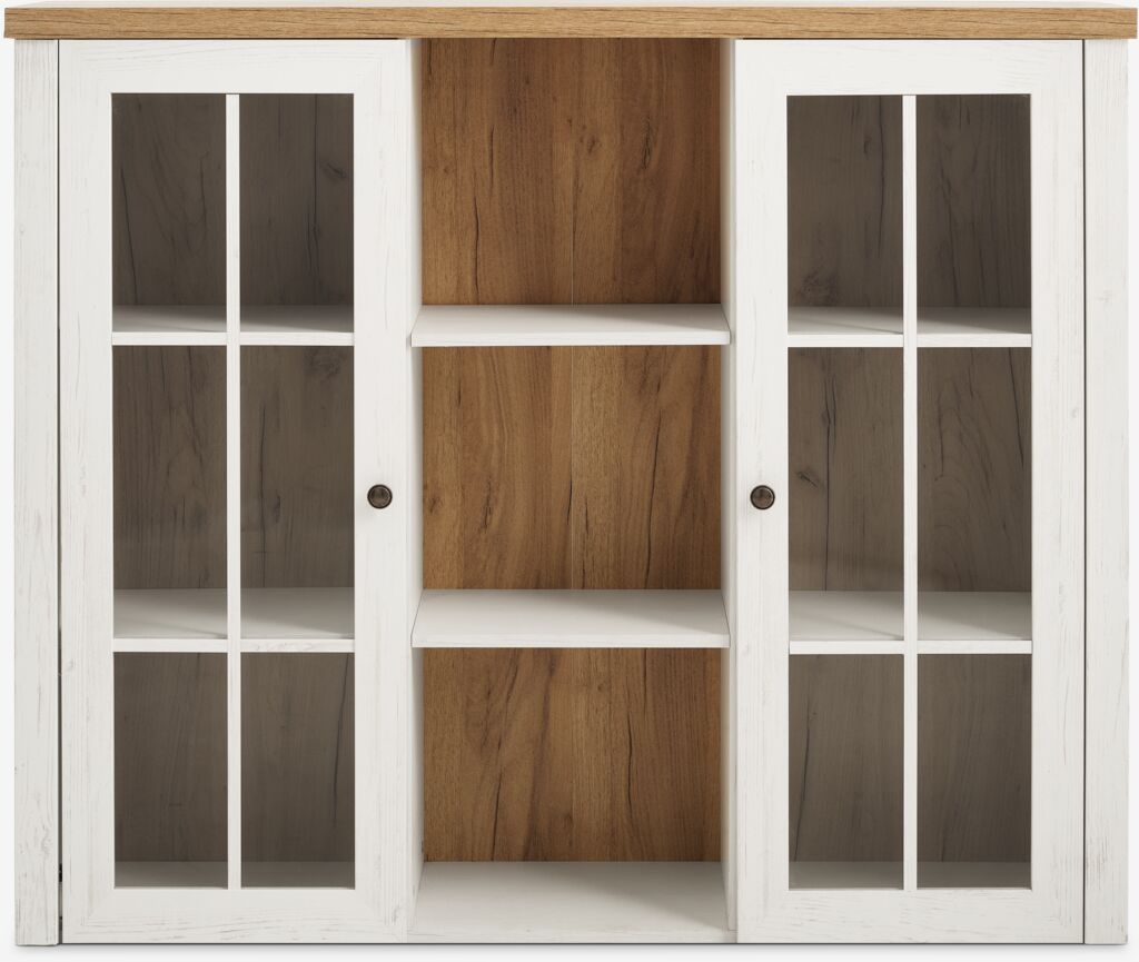 MARKSKEL Överdel MARKSKEL 2 dörrar vit/ekfärgad