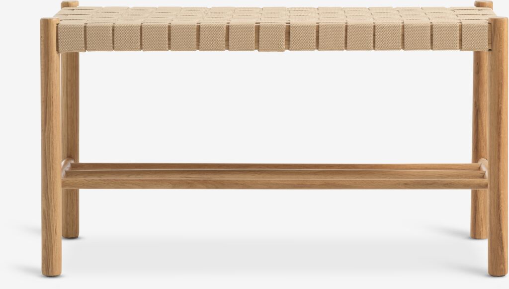 VADEHAVET Bänk VADEHAVET m/hylla natur ek/natur