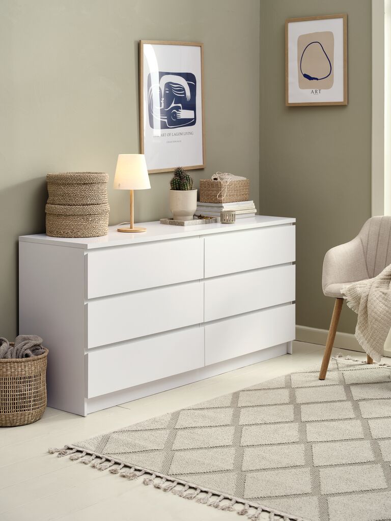 LIMFJORDEN Byrå LIMFJORDEN 3+3 lådor vit