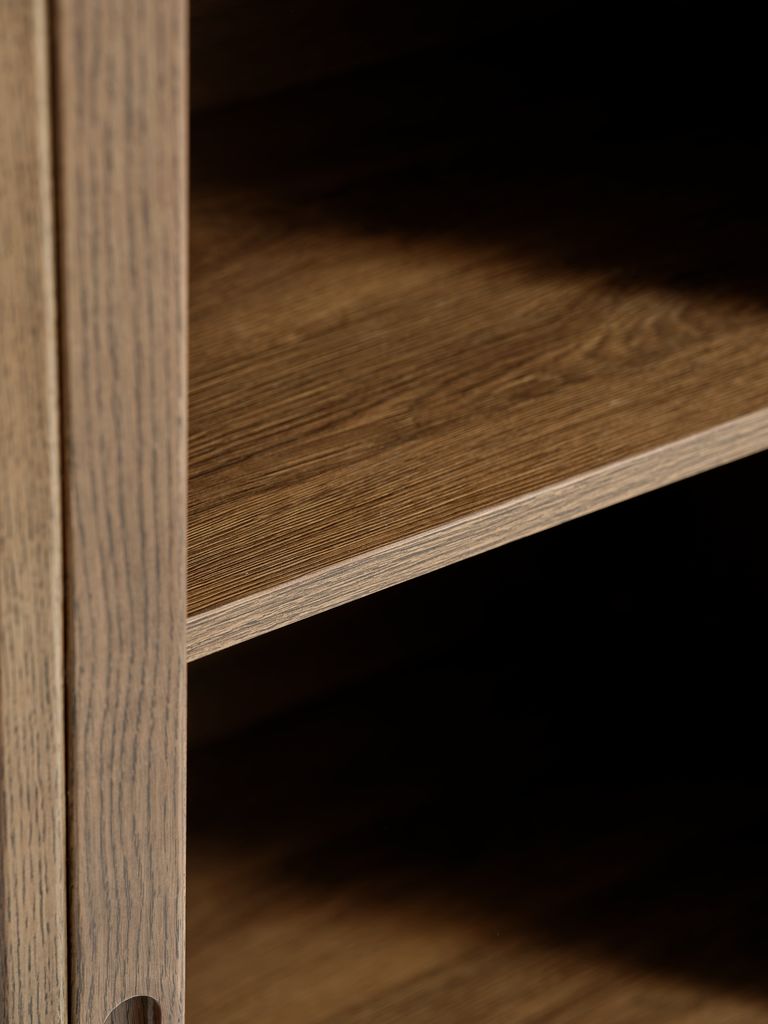 LYNGVIG Skåp LYNGVIG 90 cm 2 jalusidörrar mörk ek