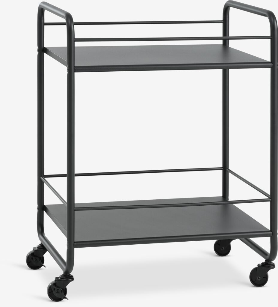 NARUP Rullbord NARUP 2 hyllor svart