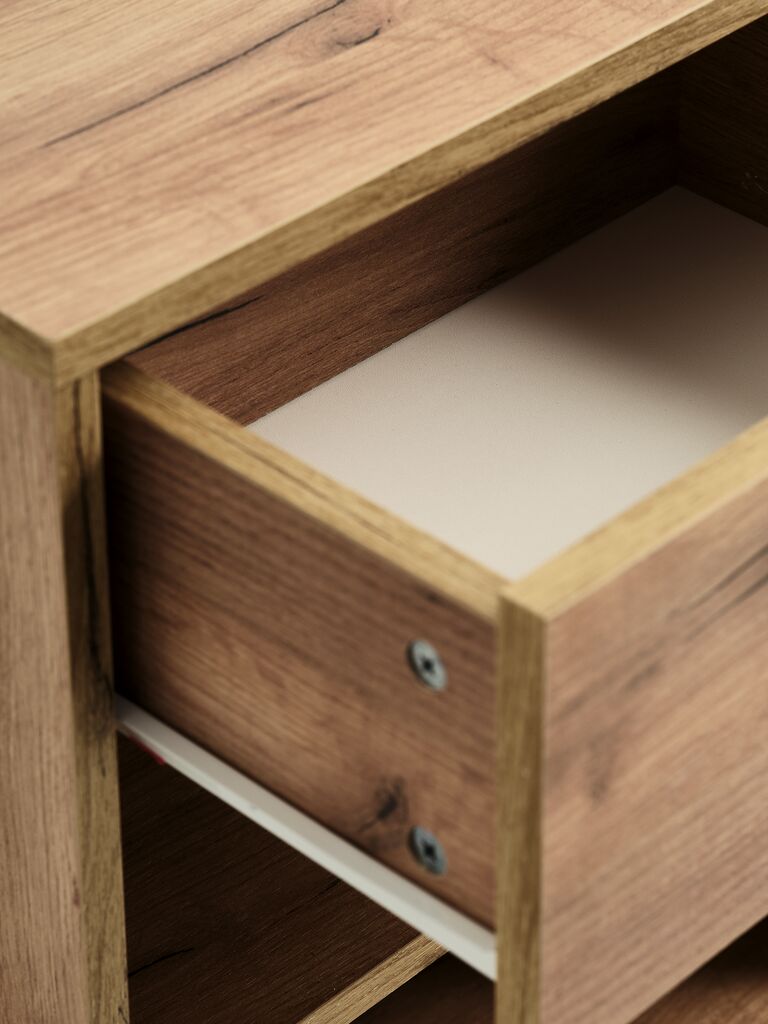 JENSLEV Sängbord JENSLEV 1 låda natur vildekfärgat