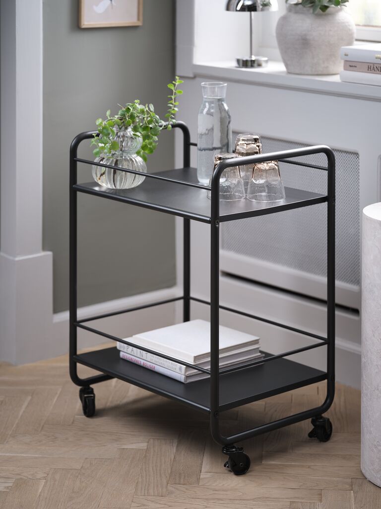 NARUP Rullbord NARUP 2 hyllor svart