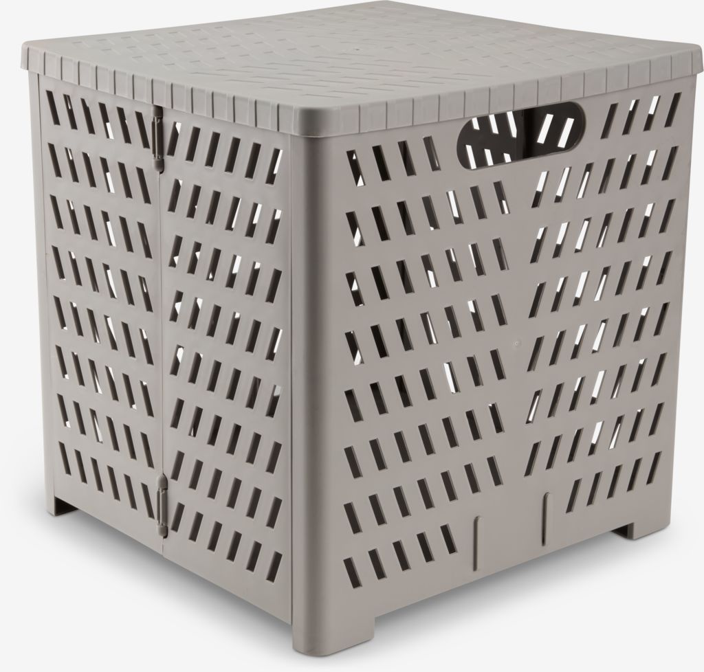 MILAS Korg MILAS B28xL30xH30cm m/lock hopfällbar grå